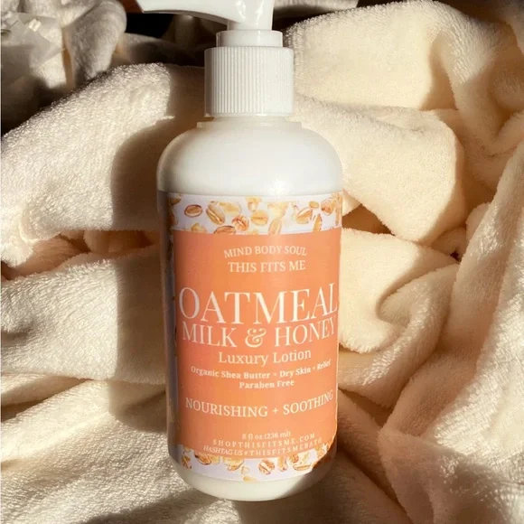 Oatmeal Milk & Honey Luxury Lotion Creamy Hydrating Natural Clean Beauty Unisex - Picture 1 of 7